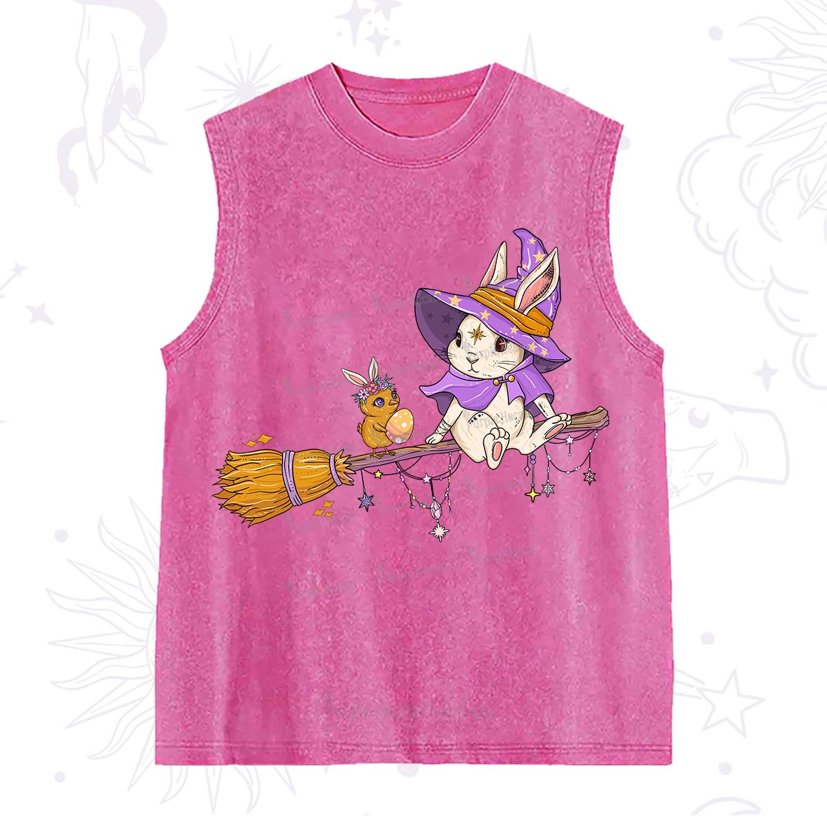 Purplehecate Bunny Witch's Easter Adventure Washed Tank