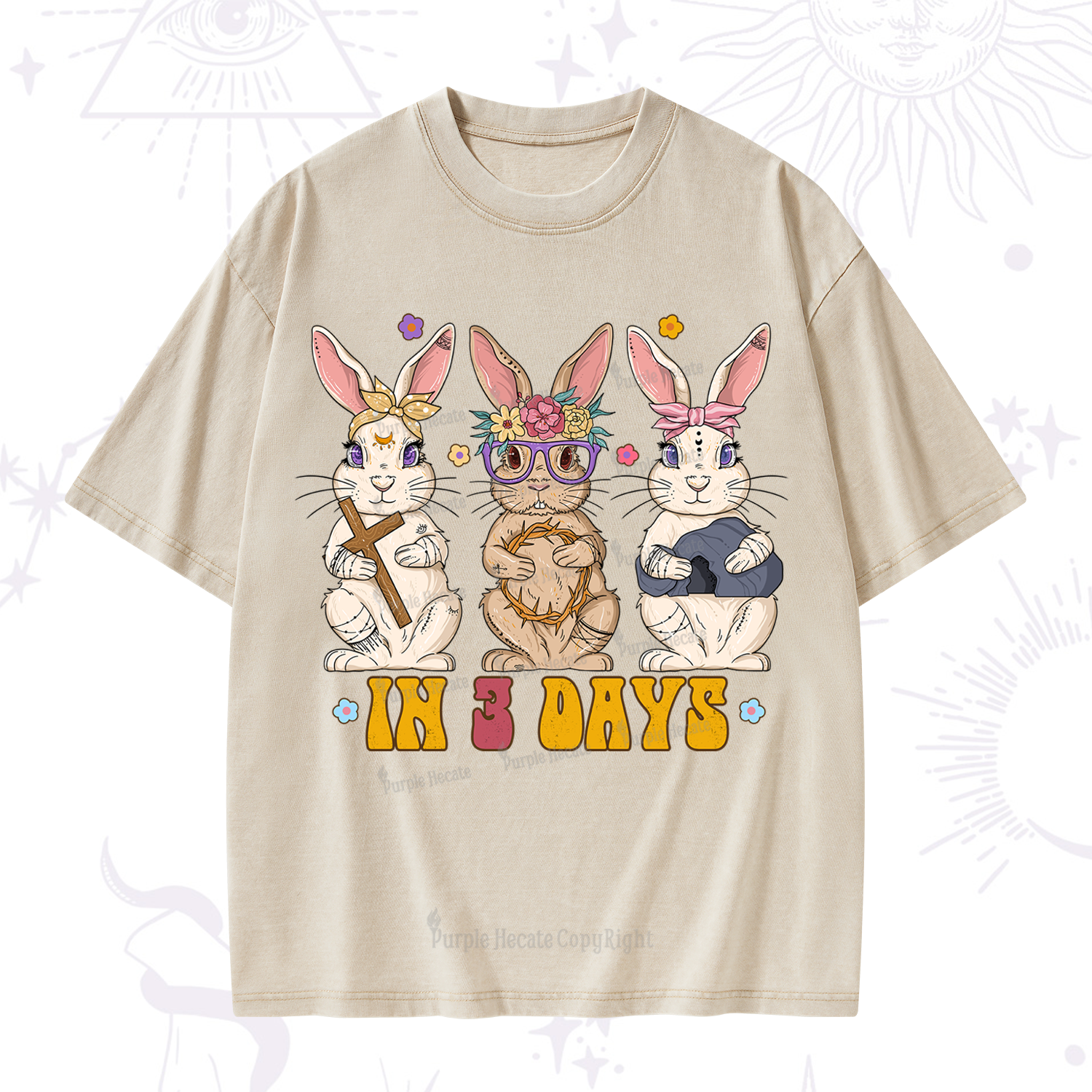 Purplehecate In 3 Days Easter Washed T-Shirt