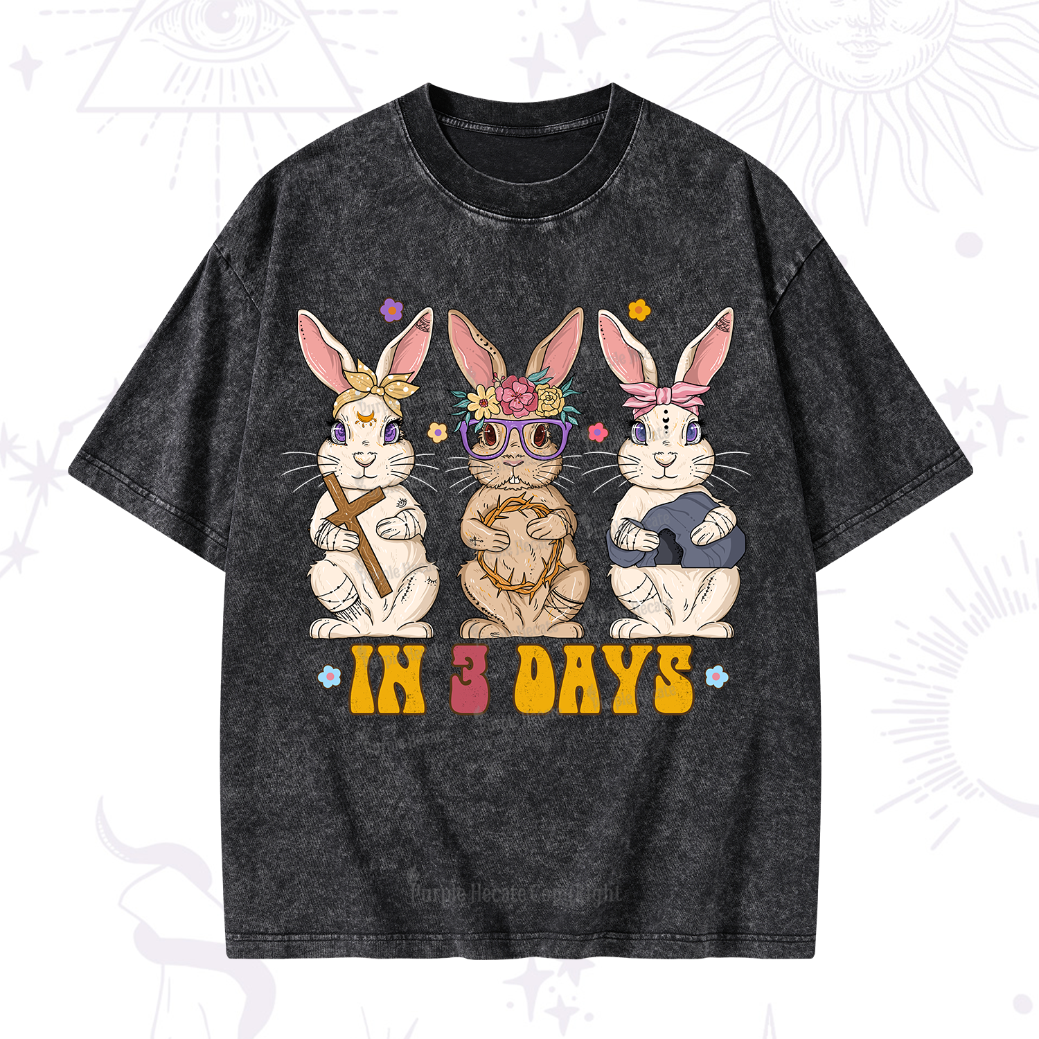 Purplehecate In 3 Days Easter Washed T-Shirt