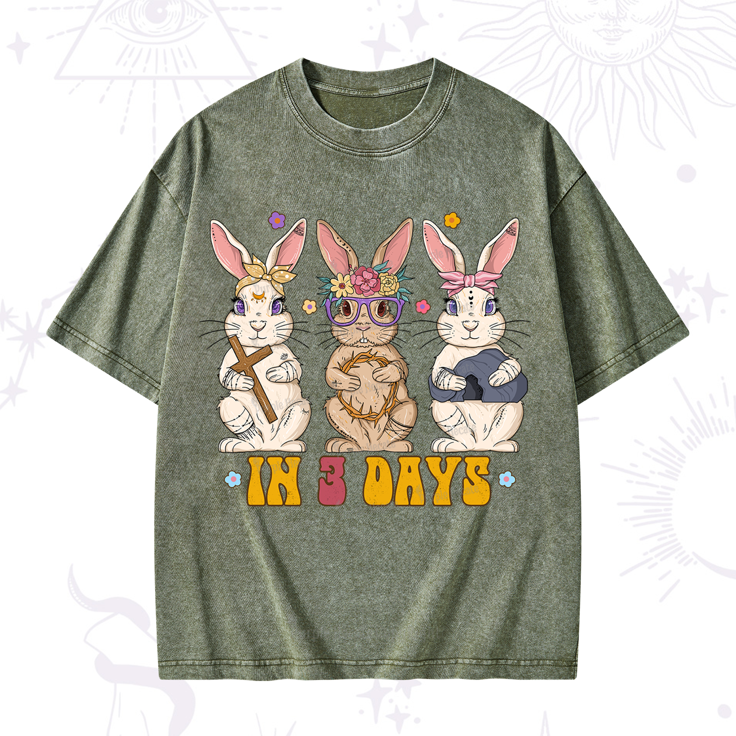 Purplehecate In 3 Days Easter Washed T-Shirt