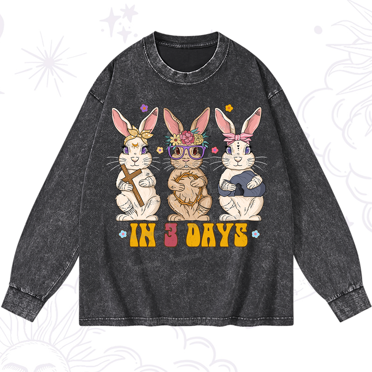 Purplehecate In 3 Days Easter Washed Long Sleeve Shirt