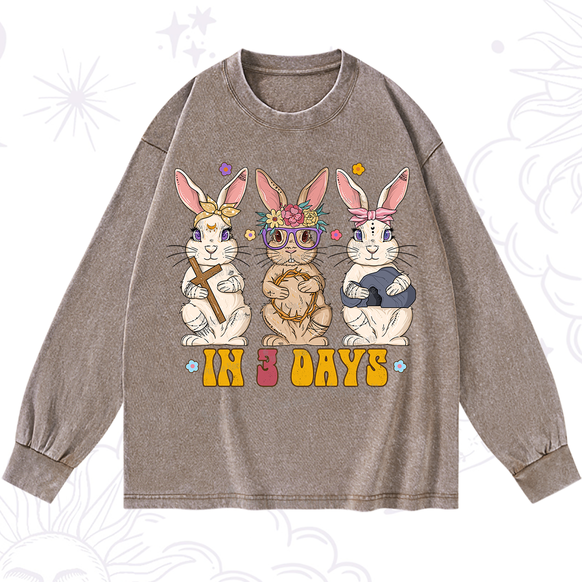 Purplehecate In 3 Days Easter Washed Long Sleeve Shirt