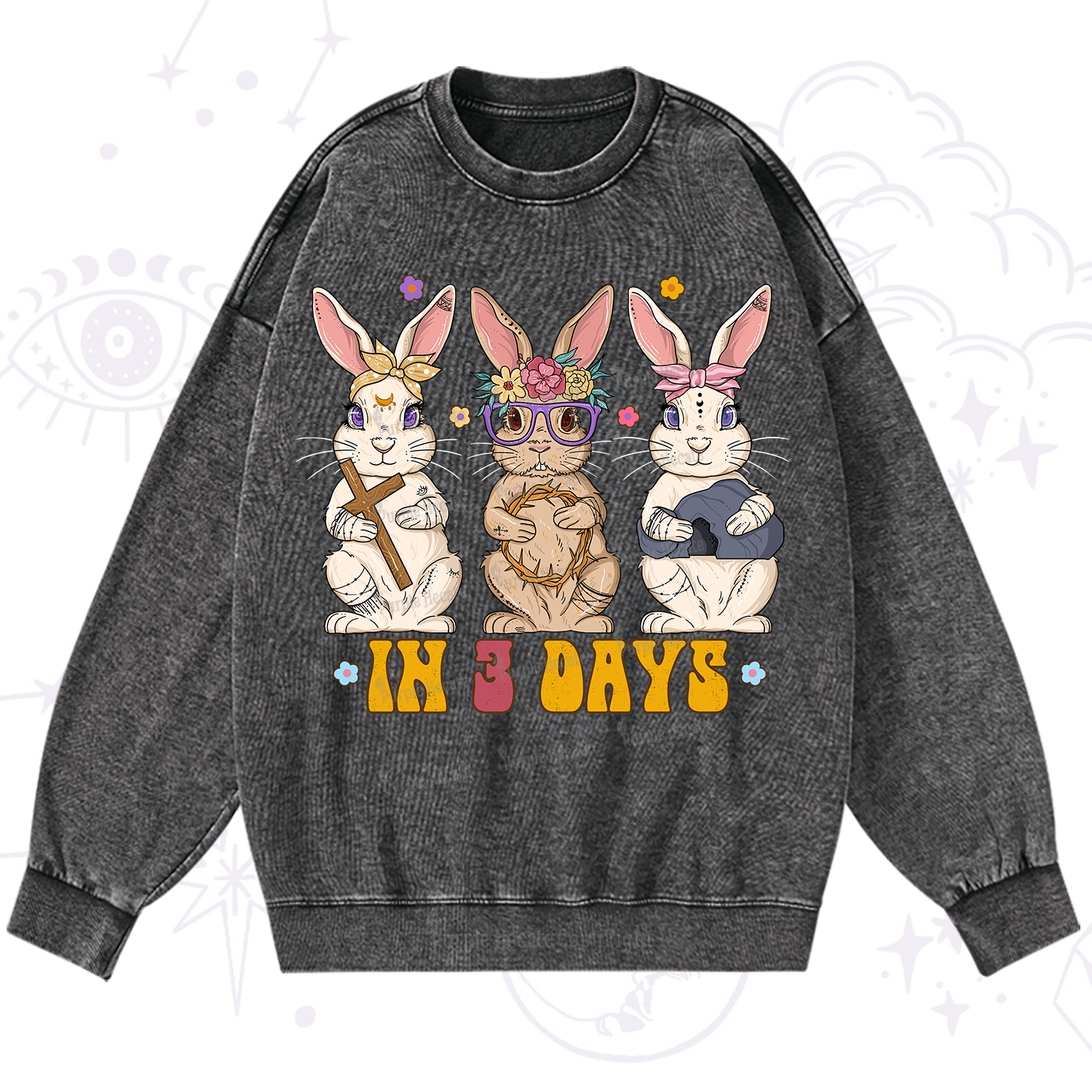 Purplehecate In 3 Days Easter Washed Sweatshirt