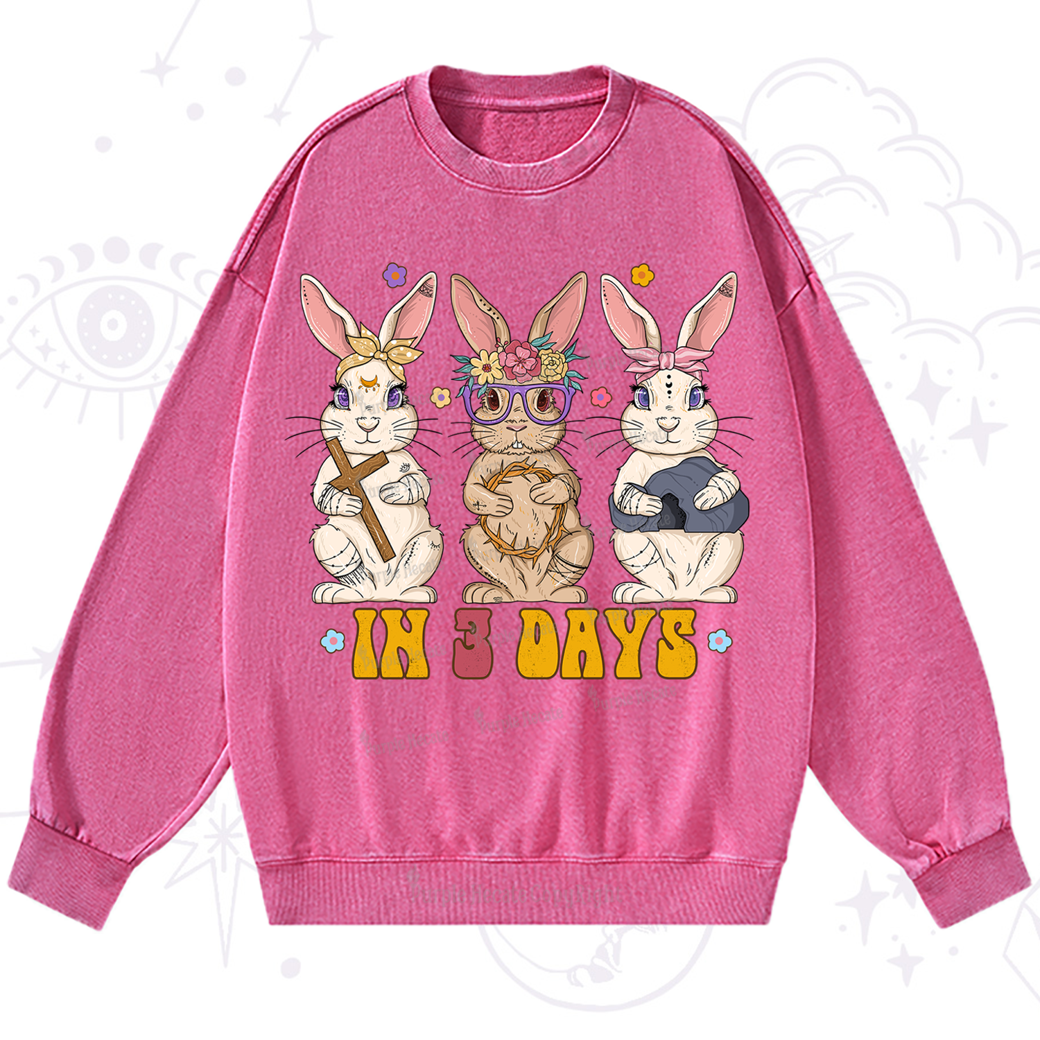 Purplehecate In 3 Days Easter Washed Sweatshirt