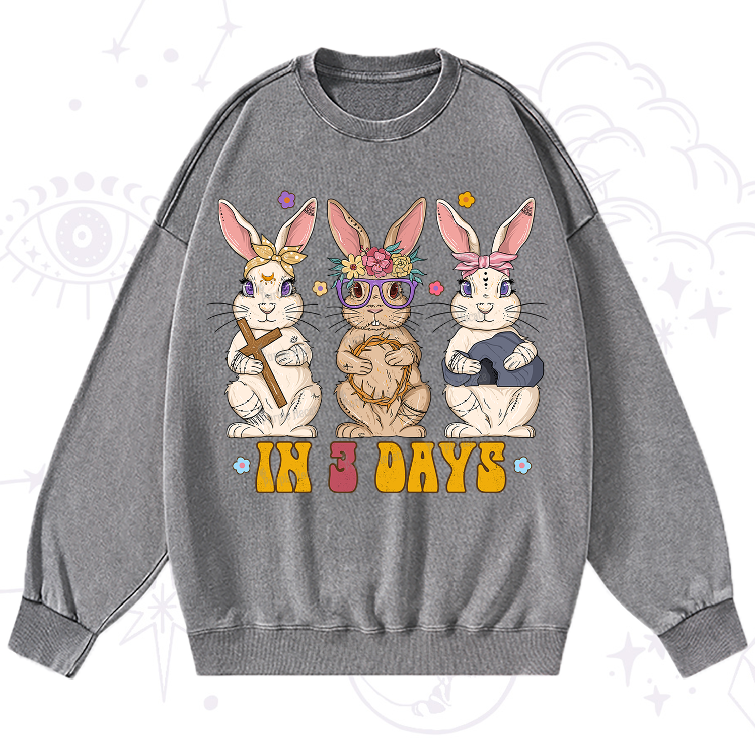 Purplehecate In 3 Days Easter Washed Sweatshirt