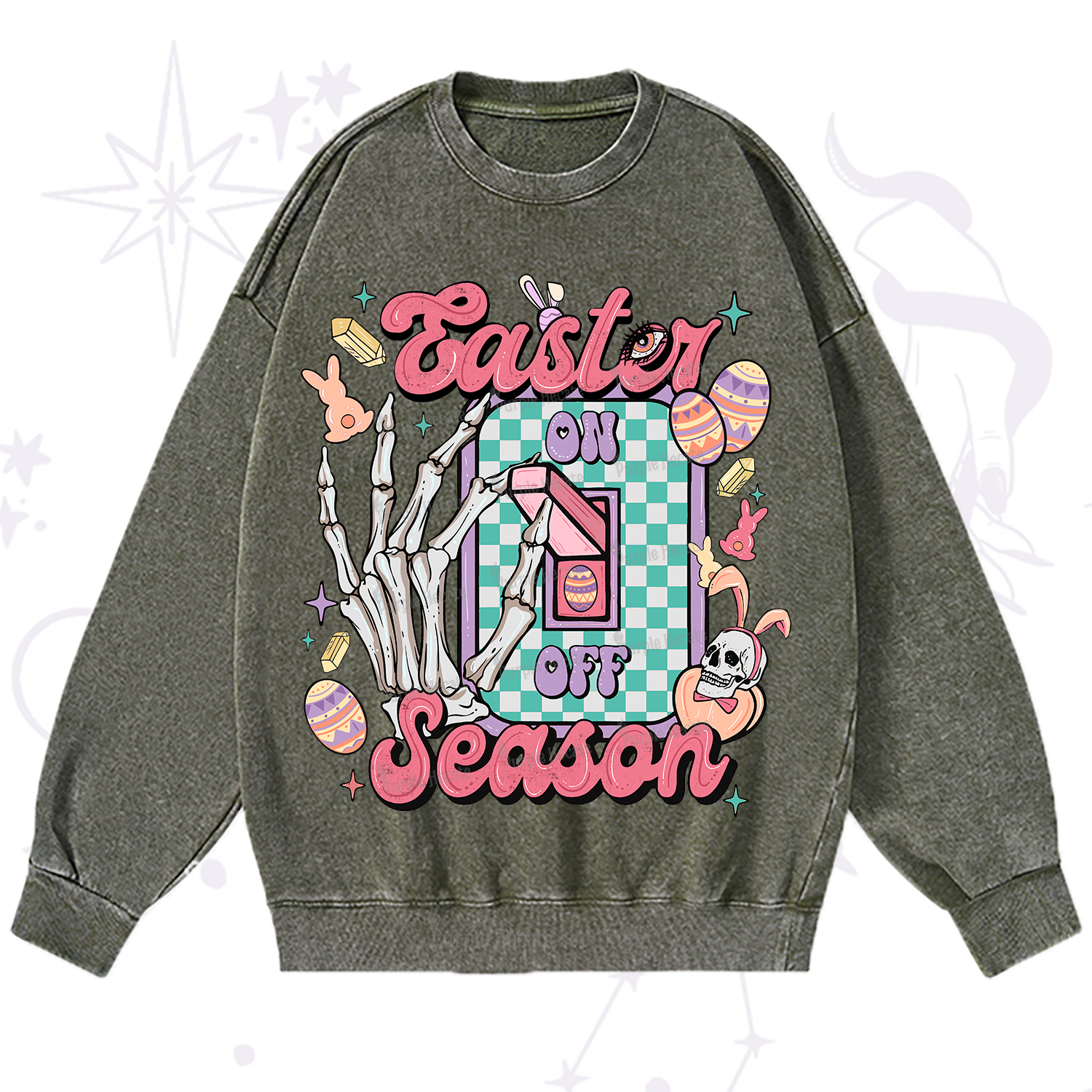 Purplehecate Easter Season Washed Sweatshirt