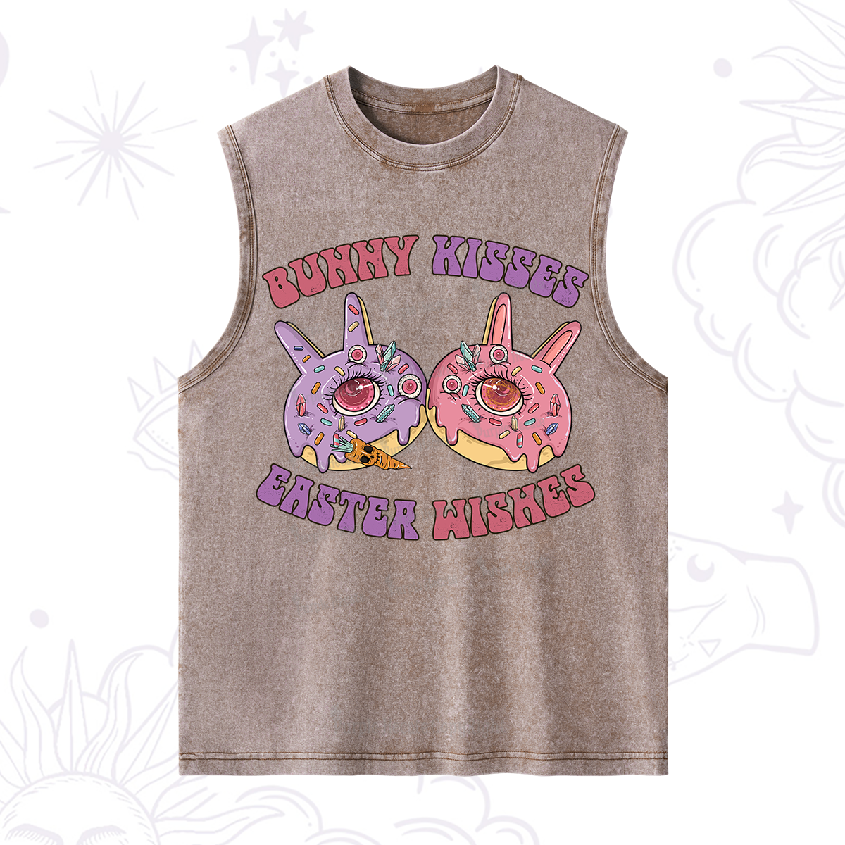 Purplehecate Bunny Kisses Easter Wishes Washed Tank