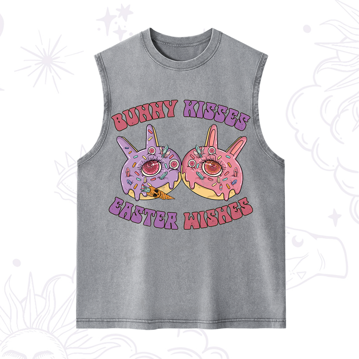 Purplehecate Bunny Kisses Easter Wishes Washed Tank