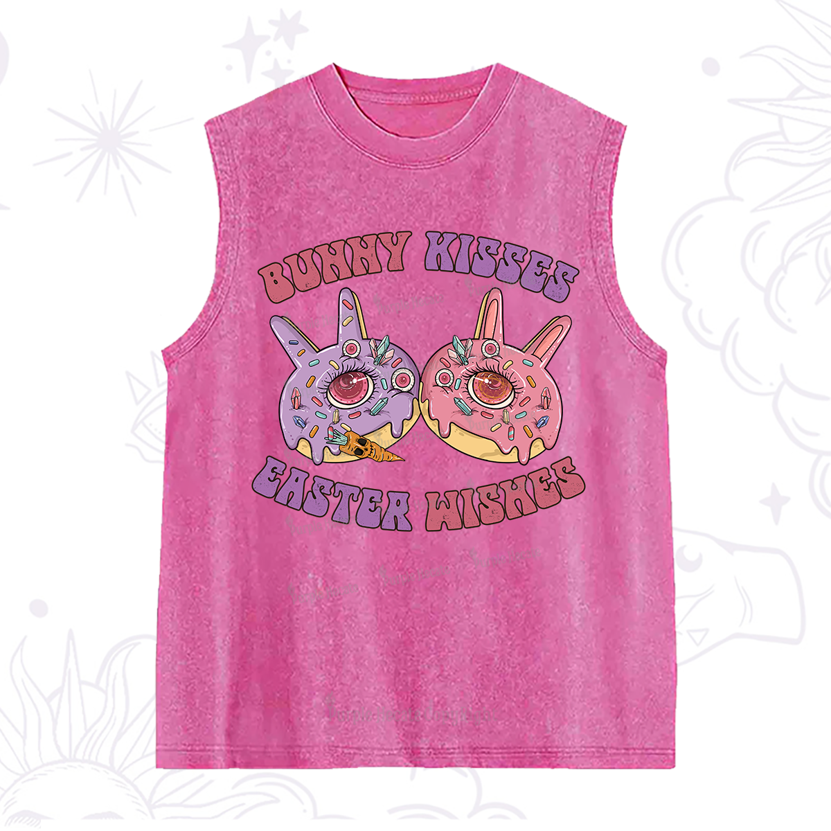 Purplehecate Bunny Kisses Easter Wishes Washed Tank