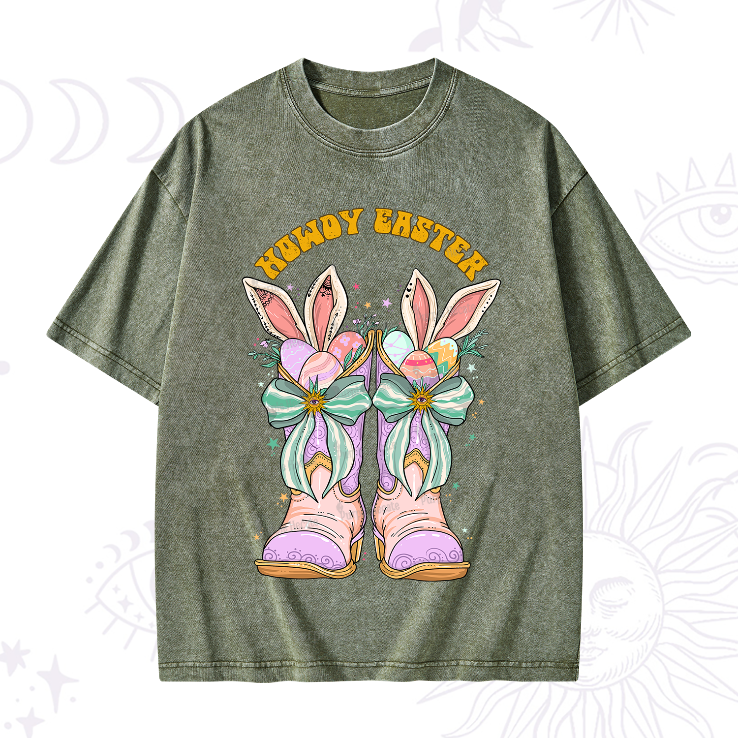 Purplehecate Howdy Easter Washed T-Shirt