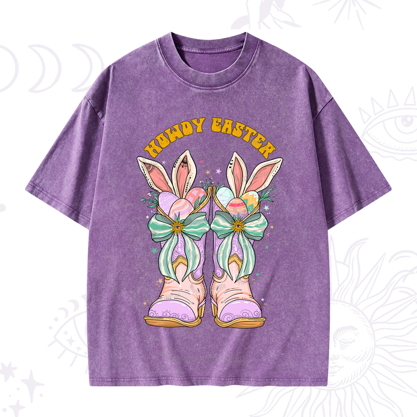 Purplehecate Howdy Easter Washed T-Shirt