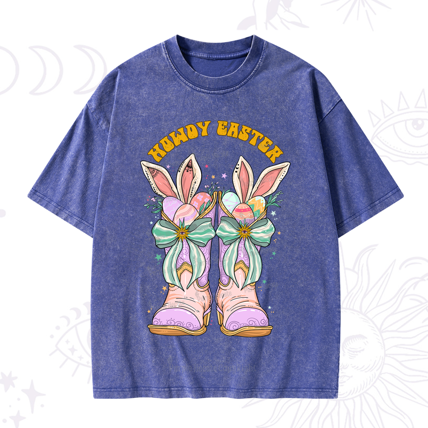 Purplehecate Howdy Easter Washed T-Shirt