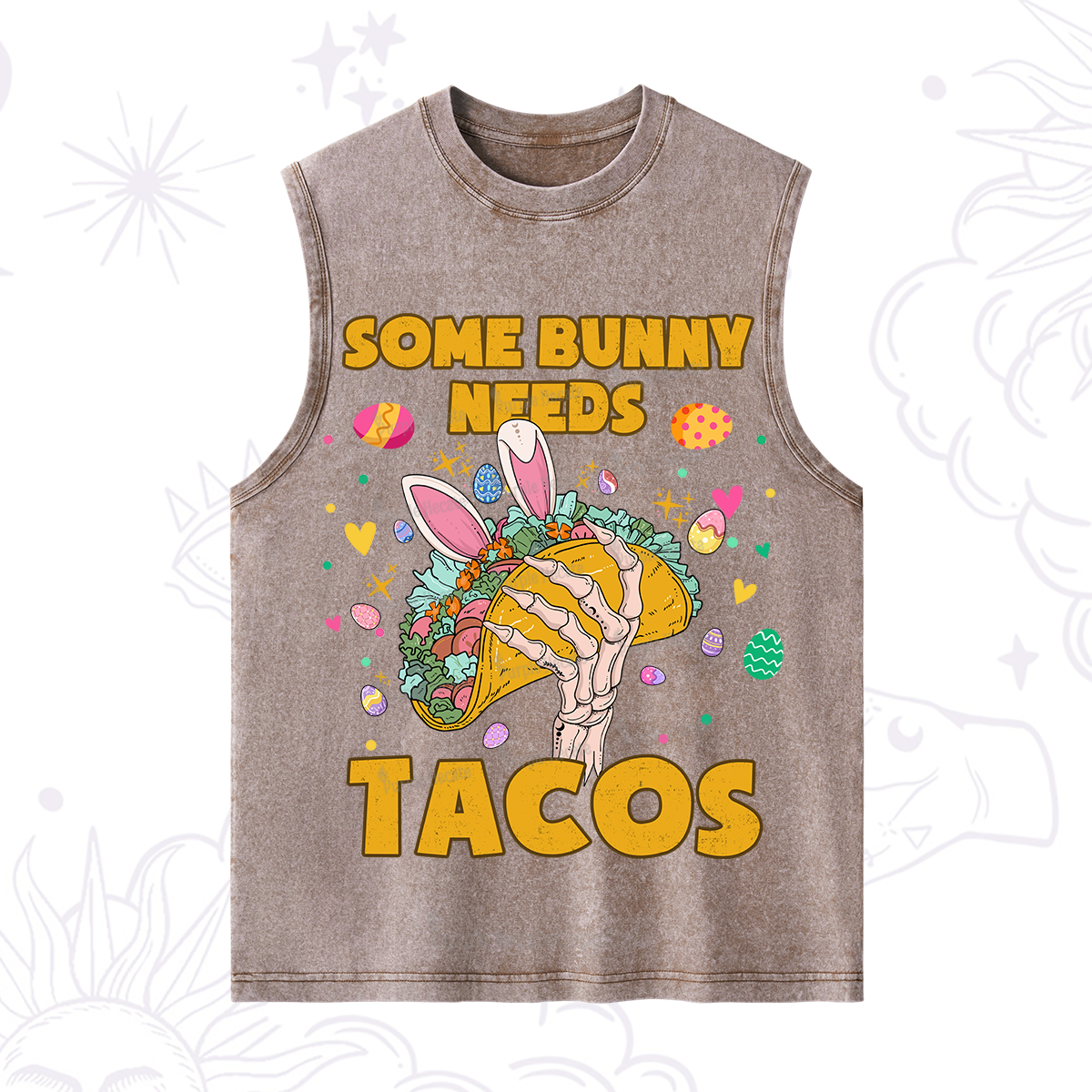 Purplehecate Some Bunny Needs Tacos Easter Washed Tank
