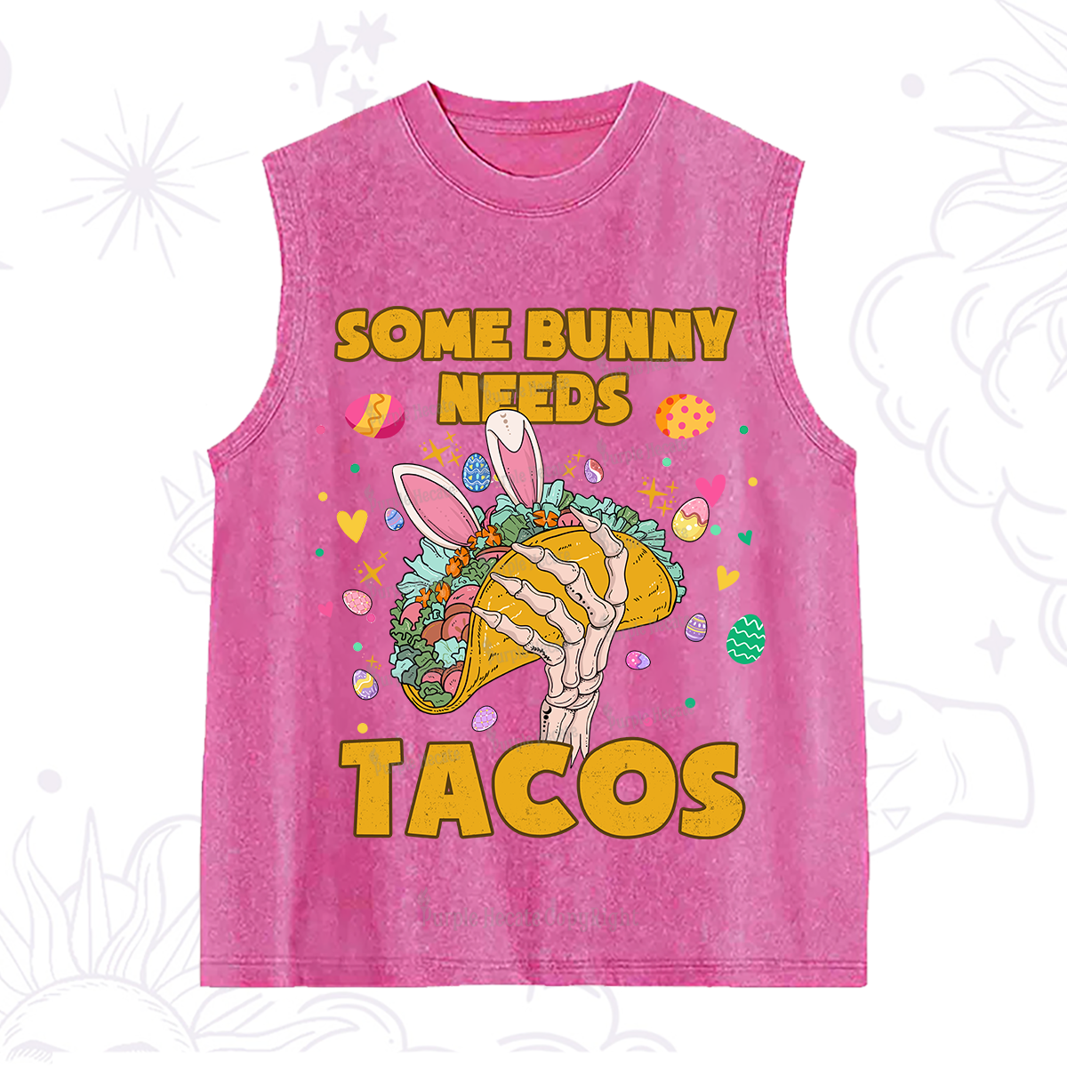 Purplehecate Some Bunny Needs Tacos Easter Washed Tank
