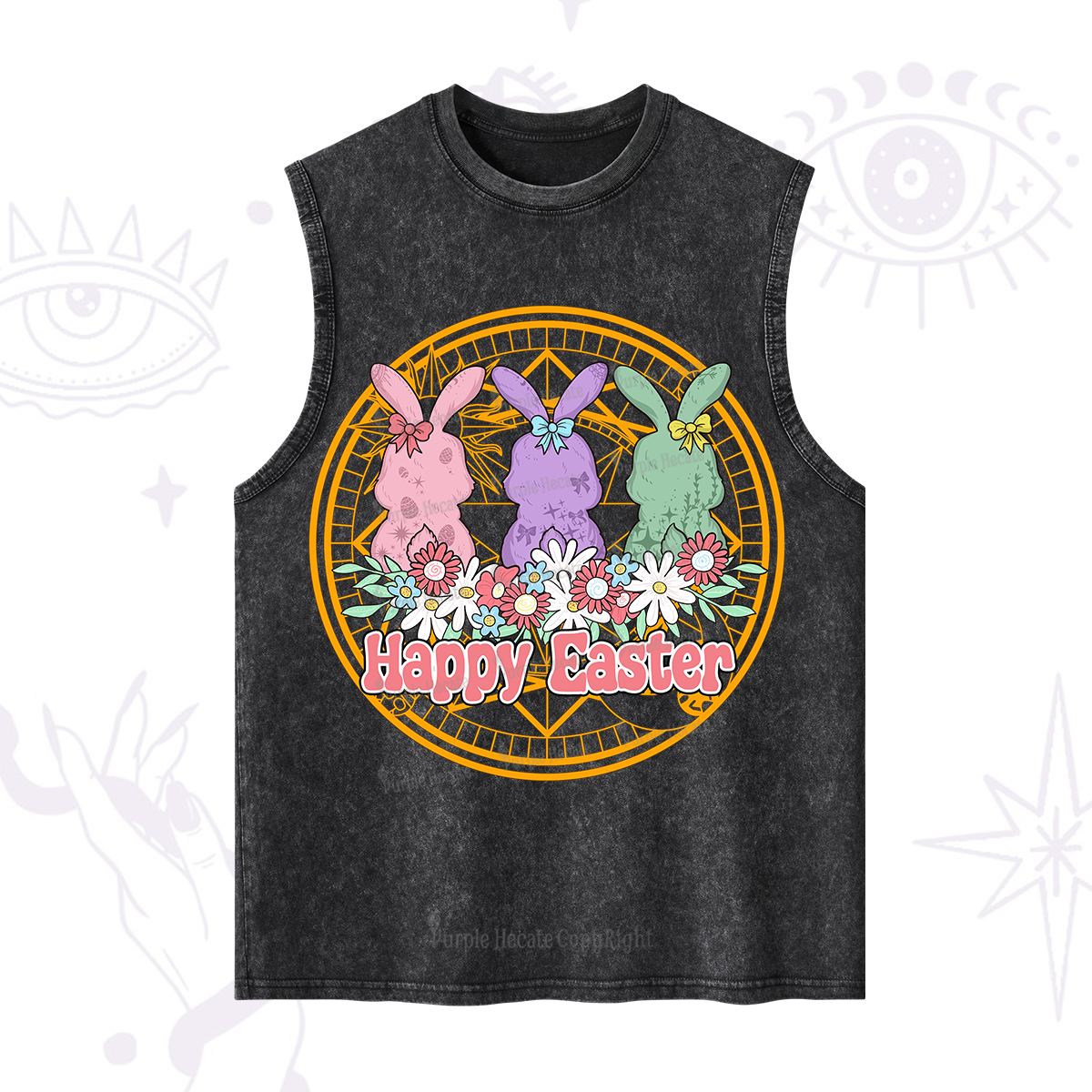 Purplehecate Happy Easter Bunny Washed Tank
