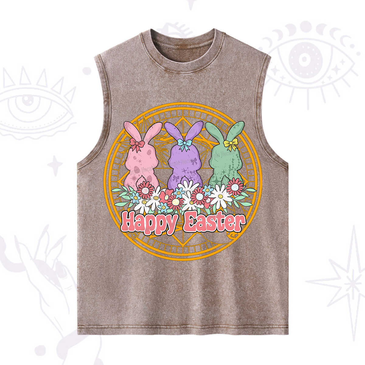 Purplehecate Happy Easter Bunny Washed Tank