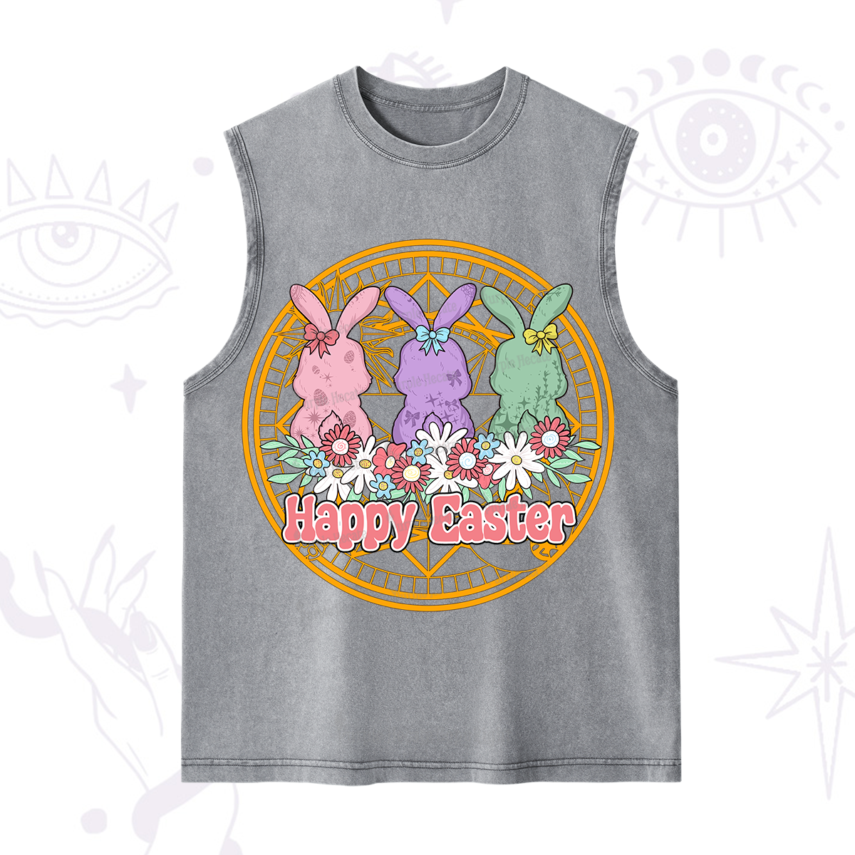 Purplehecate Happy Easter Bunny Washed Tank