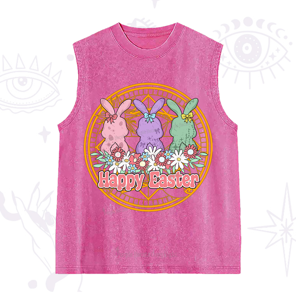 Purplehecate Happy Easter Bunny Washed Tank