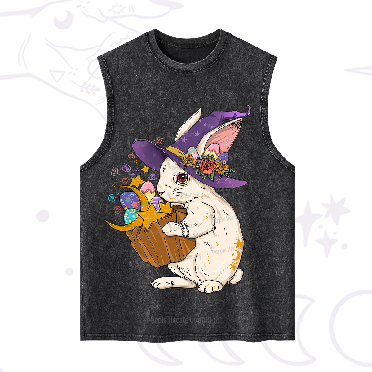 Purplehecate Enchanted Bunny Easter Washed Tank