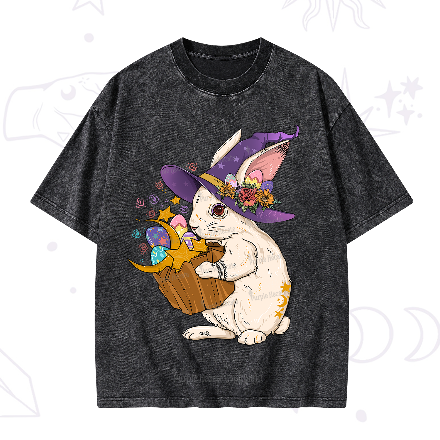 Purplehecate Enchanted Bunny Easter Washed T-Shirt