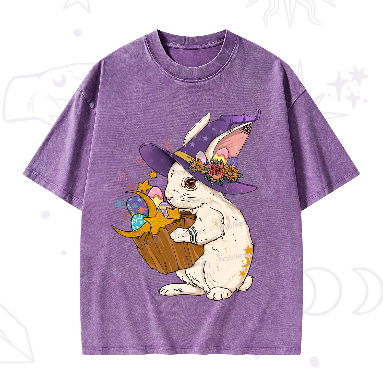 Purplehecate Enchanted Bunny Easter Washed T-Shirt