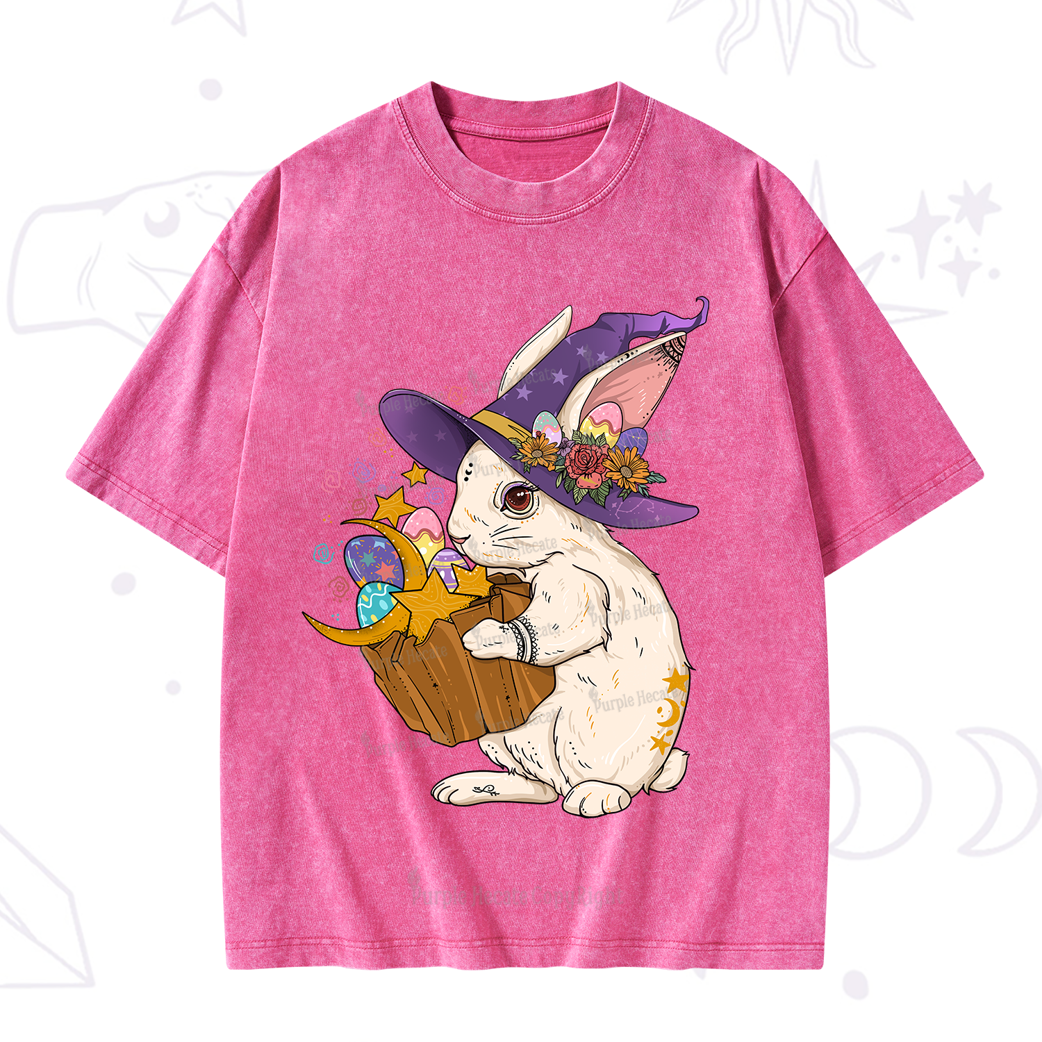 Purplehecate Enchanted Bunny Easter Washed T-Shirt