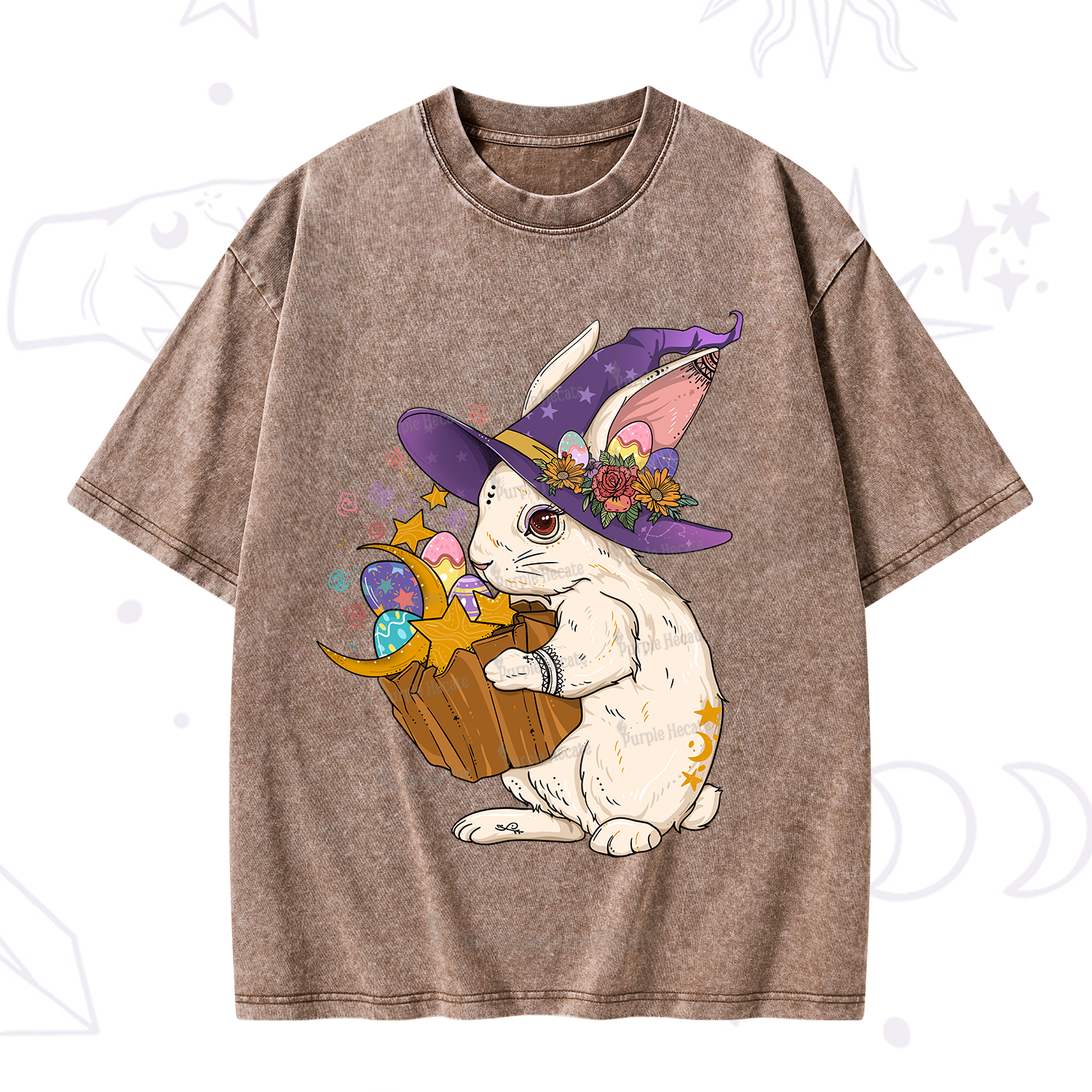 Purplehecate Enchanted Bunny Easter Washed T-Shirt