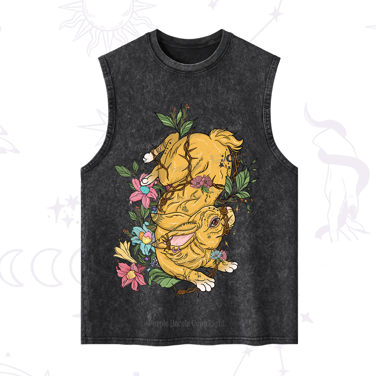 Purplehecate Thorn Bunny Easter Washed Tank