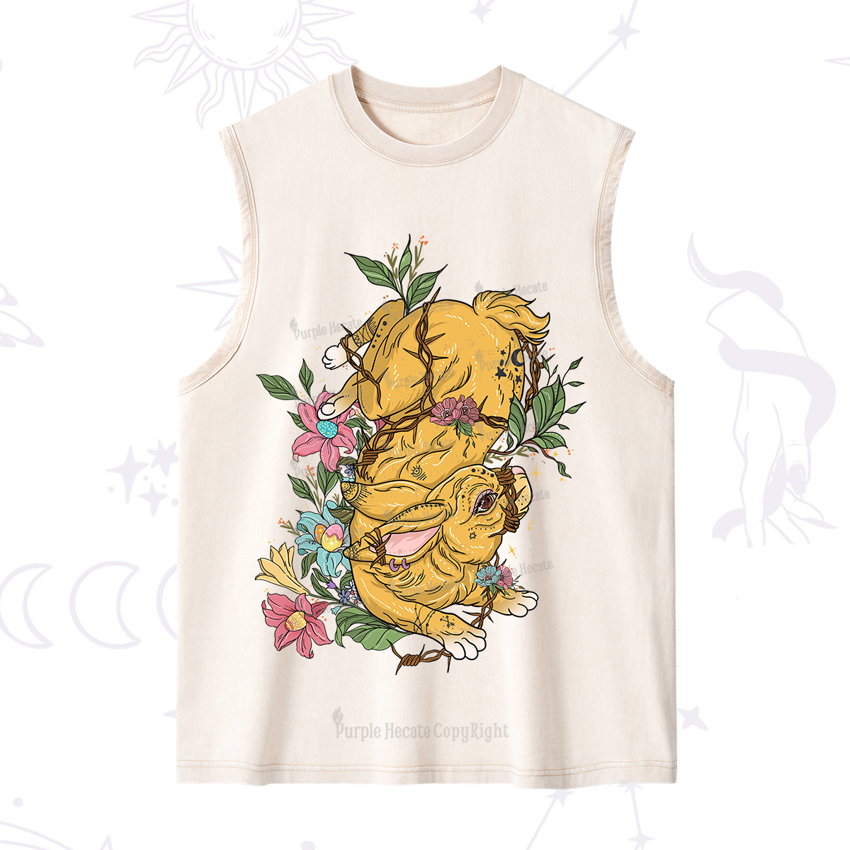 Purplehecate Thorn Bunny Easter Washed Tank