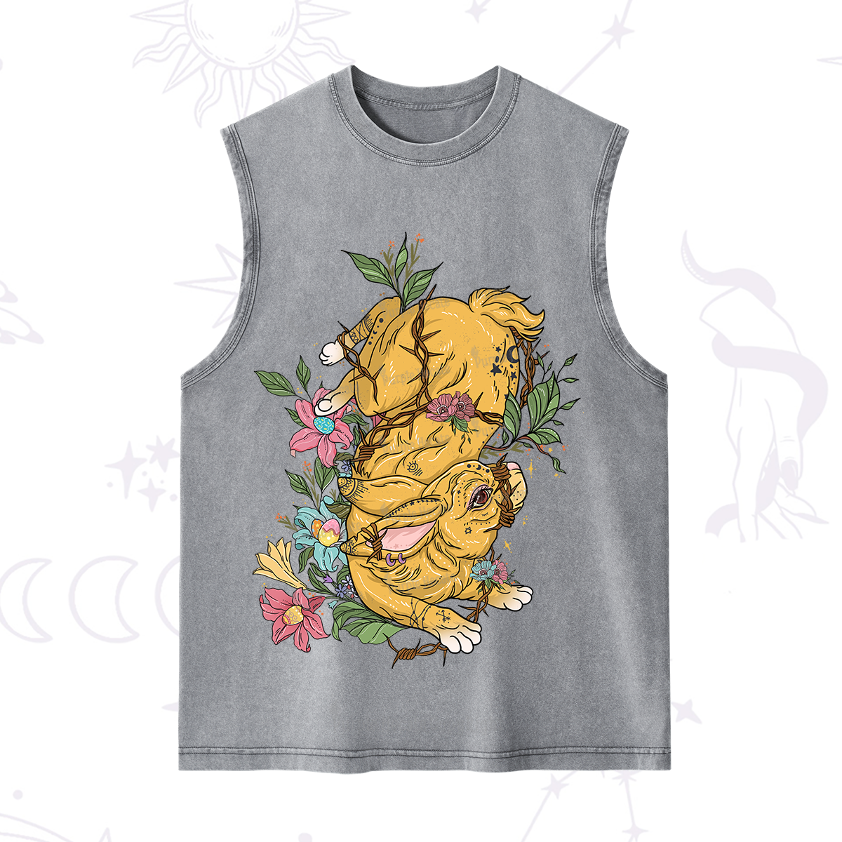 Purplehecate Thorn Bunny Easter Washed Tank