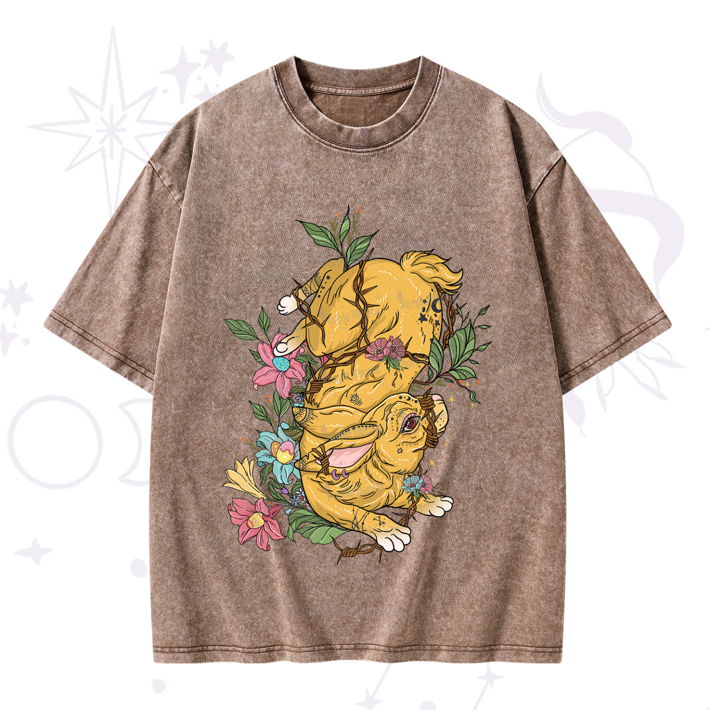 Purplehecate Thorn Bunny Easter Washed T-Shirt