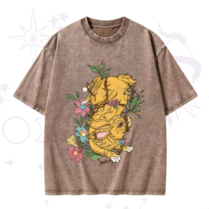 Purplehecate Thorn Bunny Easter Washed T-Shirt