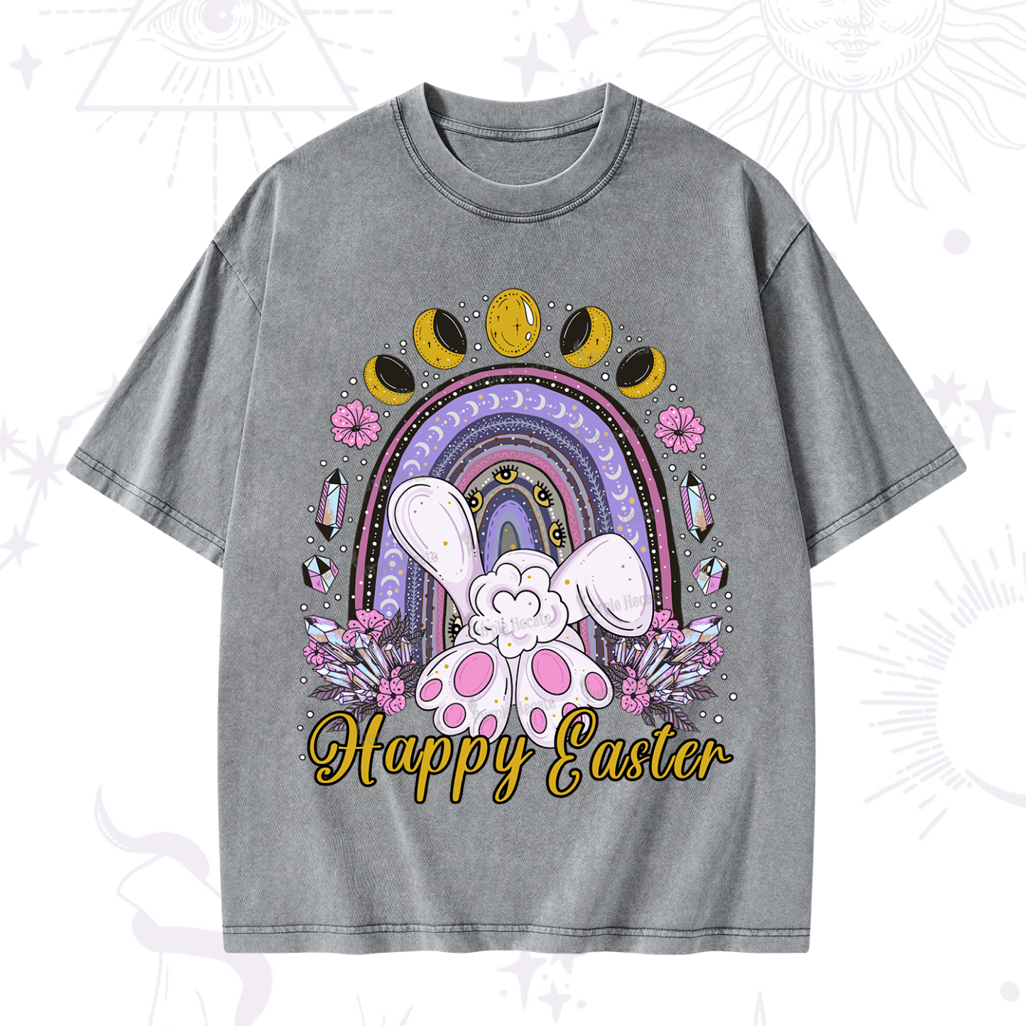Purplehecate Happy Easter Washed T-Shirt
