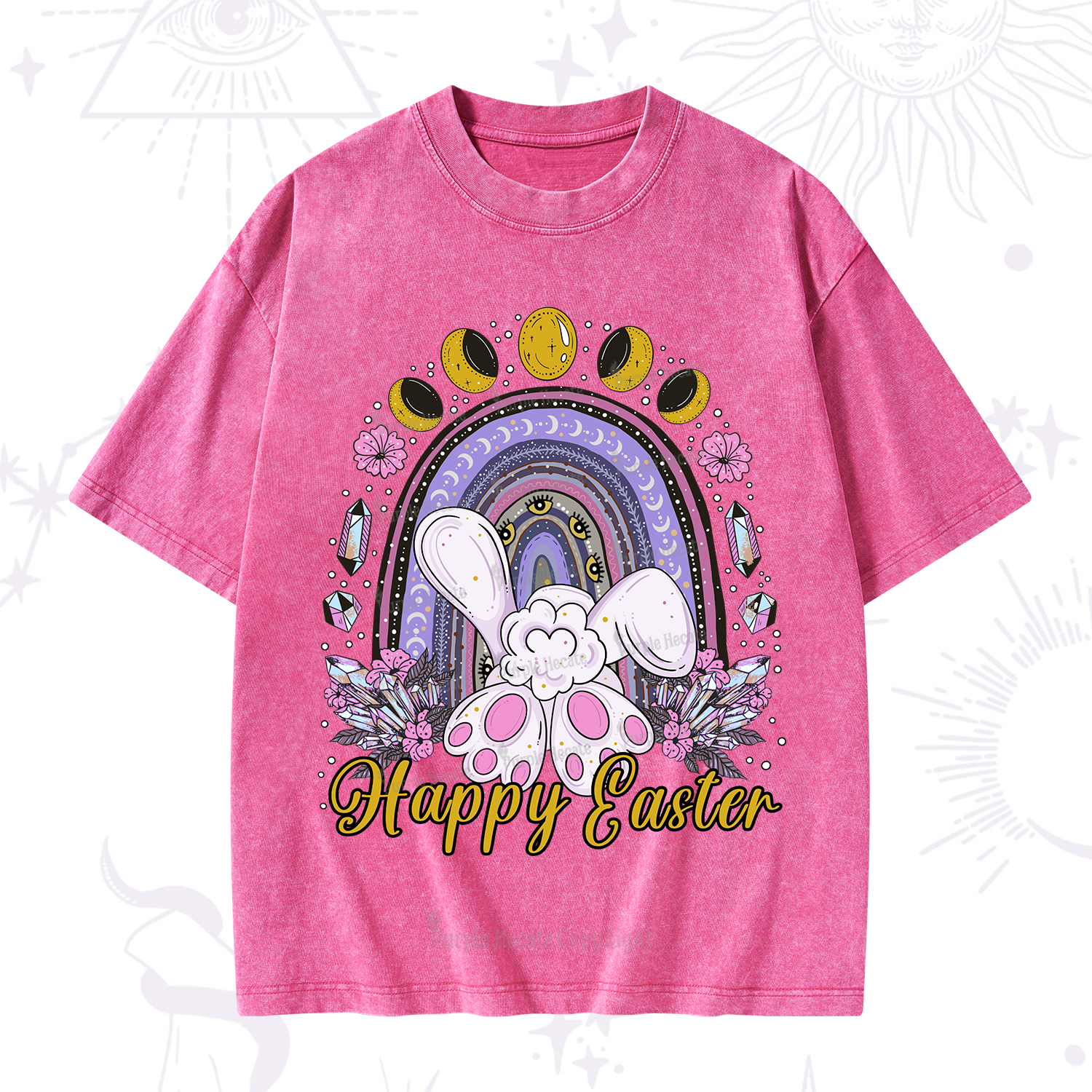 Purplehecate Happy Easter Washed T-Shirt