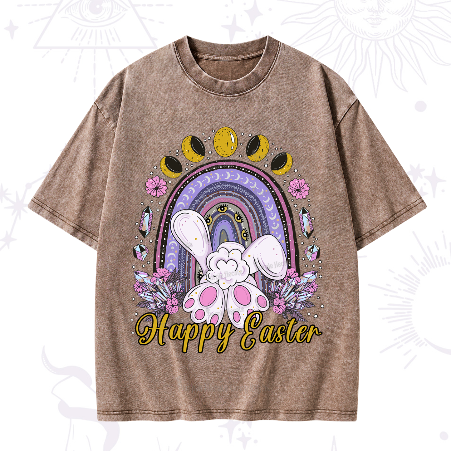 Purplehecate Happy Easter Washed T-Shirt
