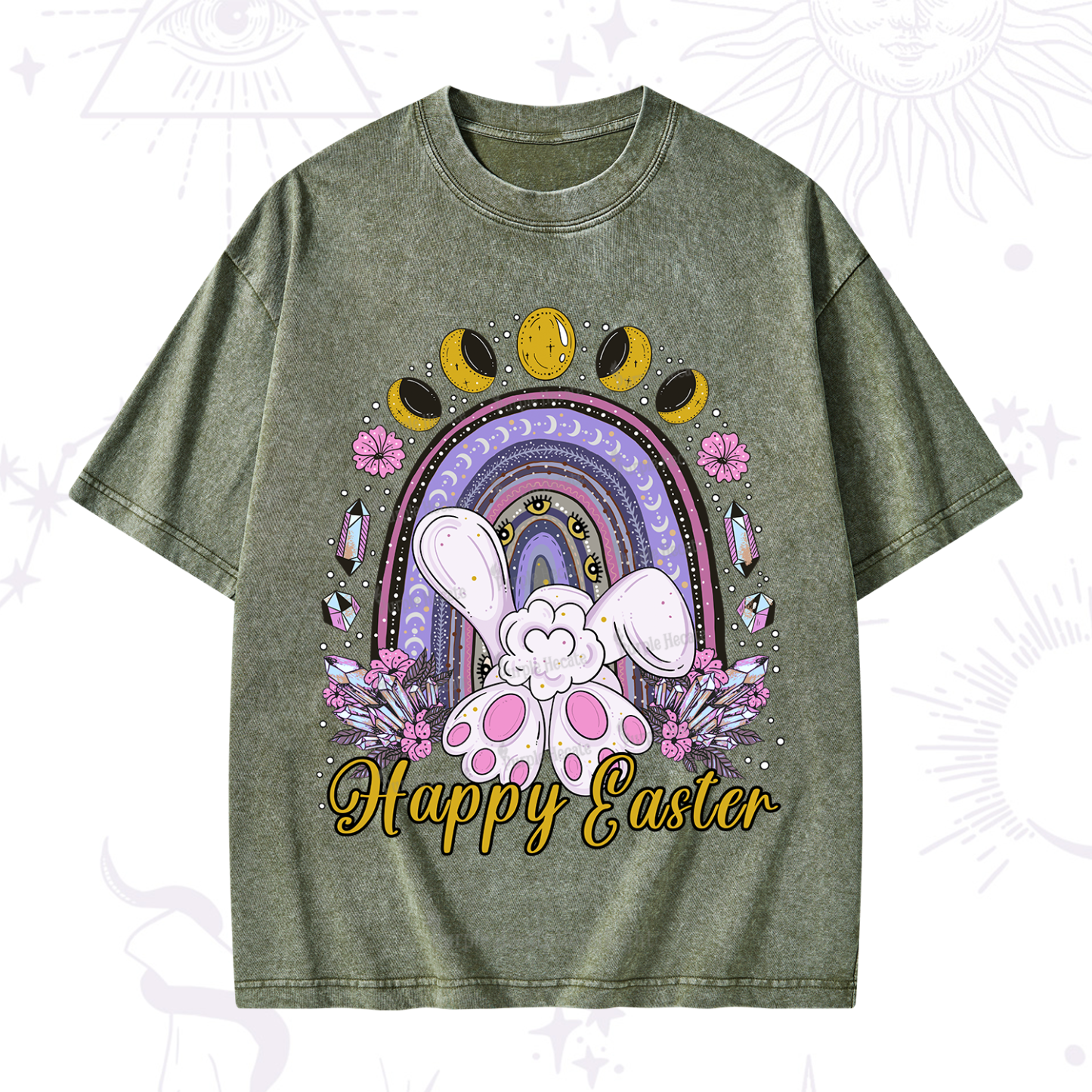 Purplehecate Happy Easter Washed T-Shirt