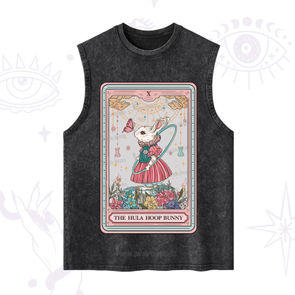 Purplehecate The Hula Hoop Bunny Tarot Washed Tank