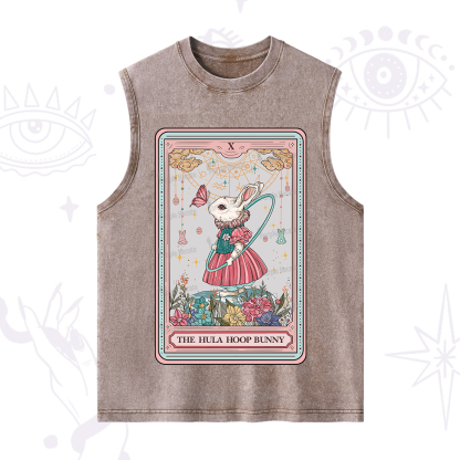 Purplehecate The Hula Hoop Bunny Tarot Washed Tank