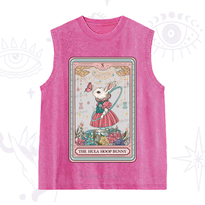 Purplehecate The Hula Hoop Bunny Tarot Washed Tank