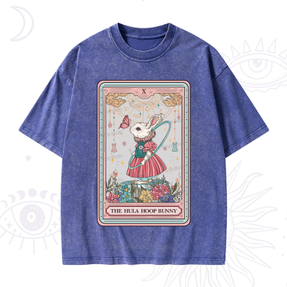 Purplehecate The Hula Hoop Bunny Tarot Washed T-Shirt