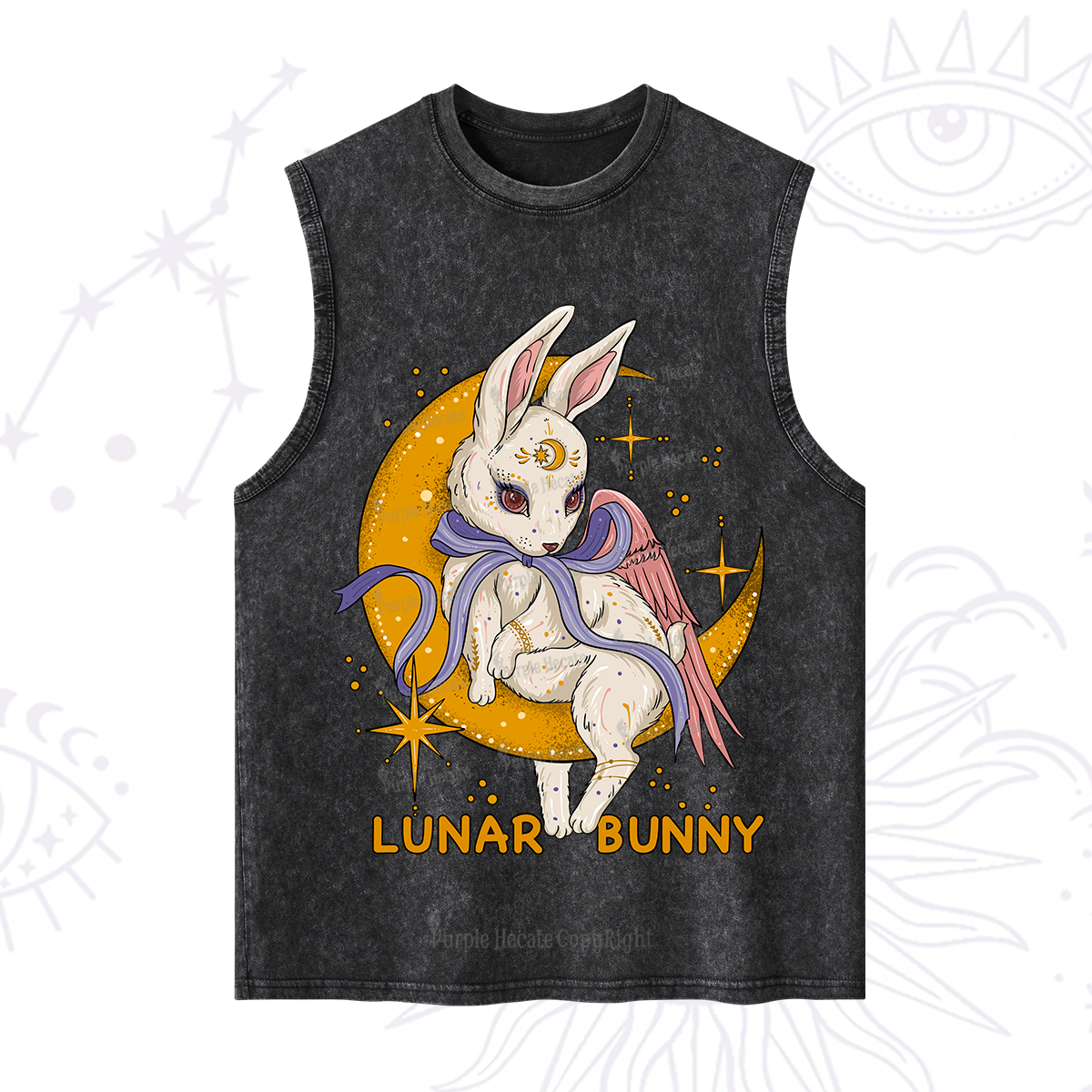 Purplehecate Lunar Bunny Easter Washed Tank