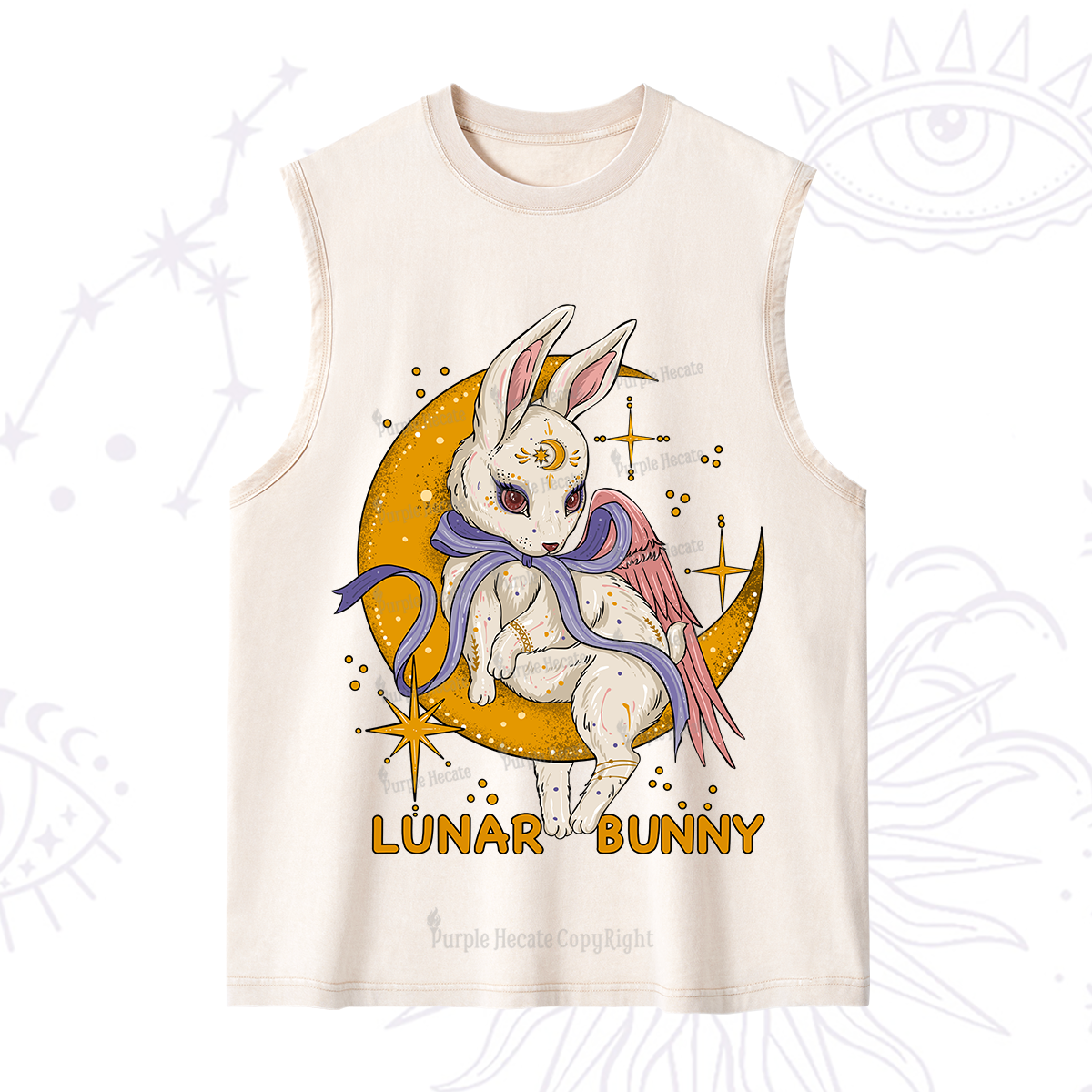 Purplehecate Lunar Bunny Easter Washed Tank