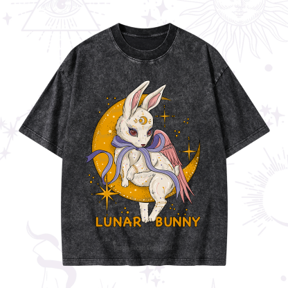 Purplehecate Lunar Bunny Easter Washed T-Shirt