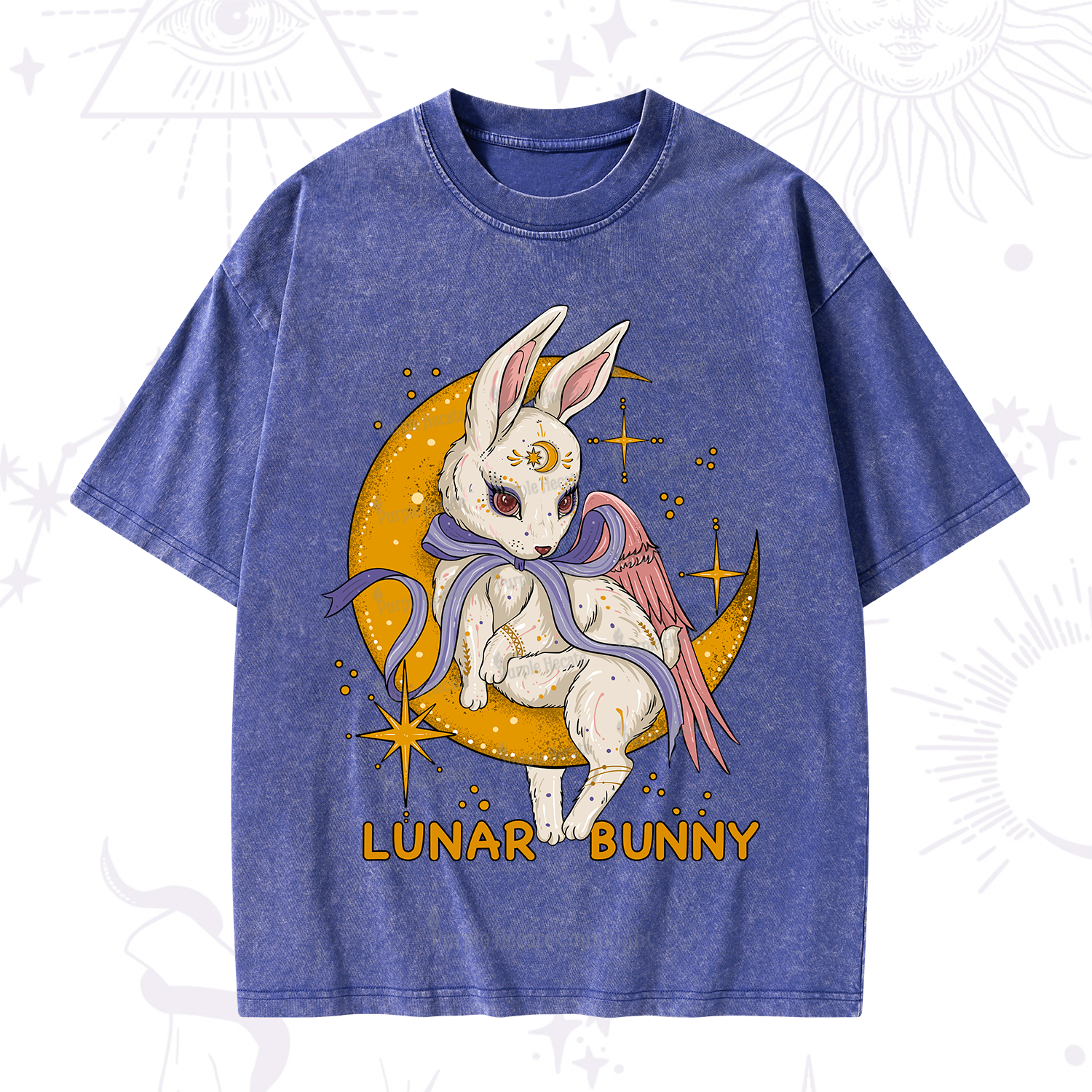 Purplehecate Lunar Bunny Easter Washed T-Shirt