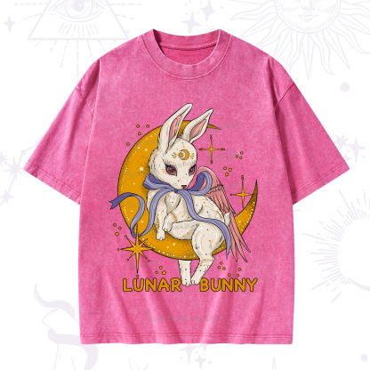 Purplehecate Lunar Bunny Easter Washed T-Shirt