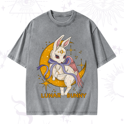 Purplehecate Lunar Bunny Easter Washed T-Shirt