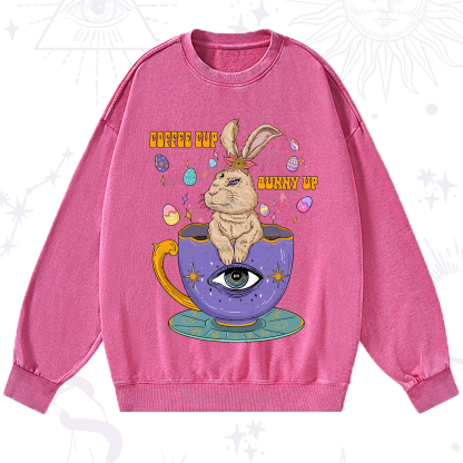 Purplehecate Coffee Cup Bunny Up Washed Sweatshirt