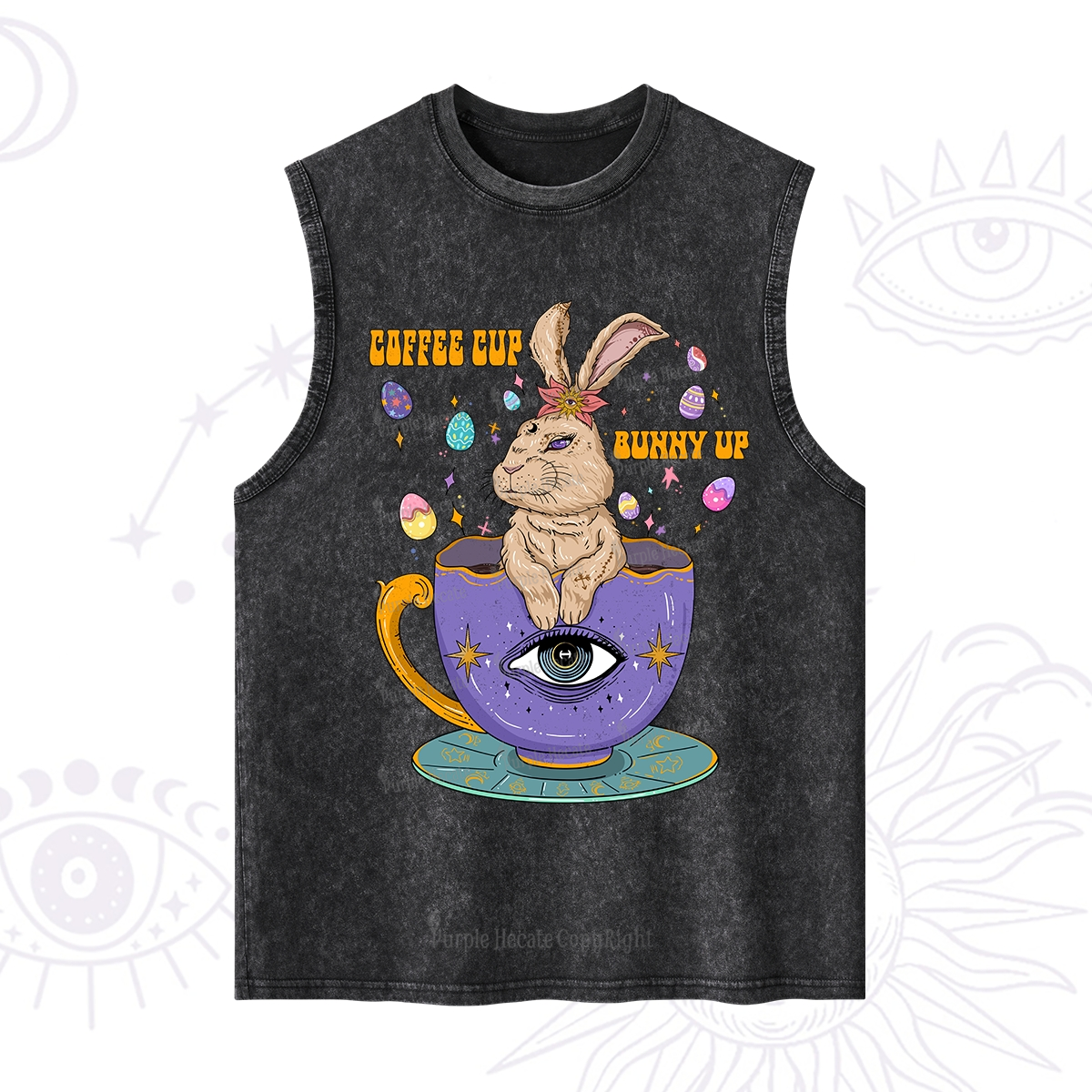 Purplehecate Coffee Cup Bunny Up Washed Tank