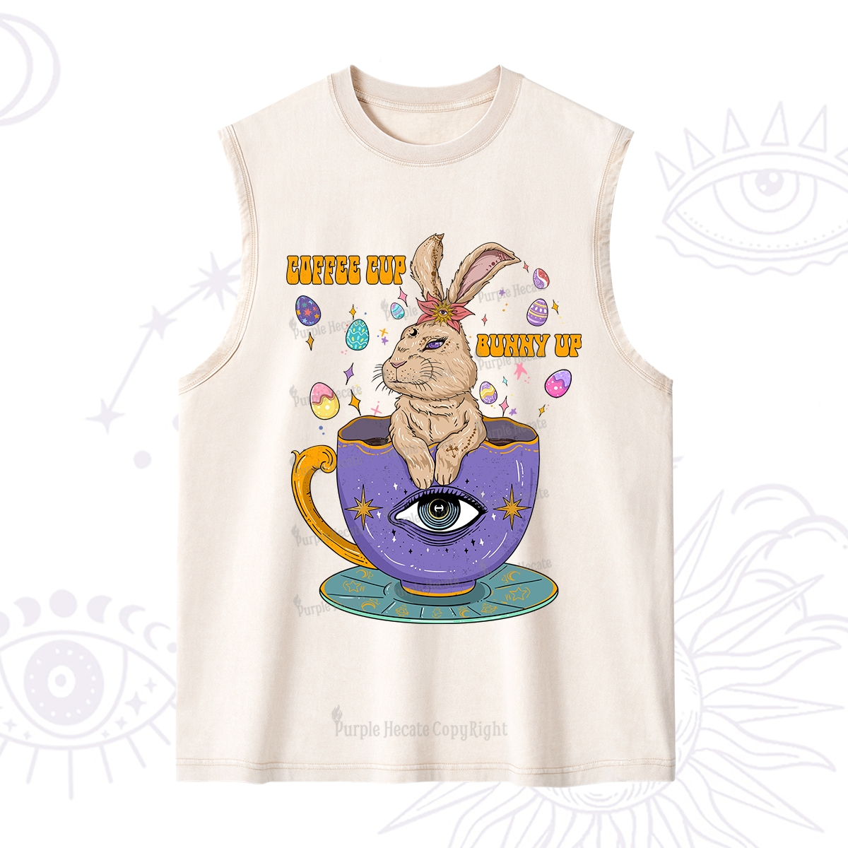 Purplehecate Coffee Cup Bunny Up Washed Tank