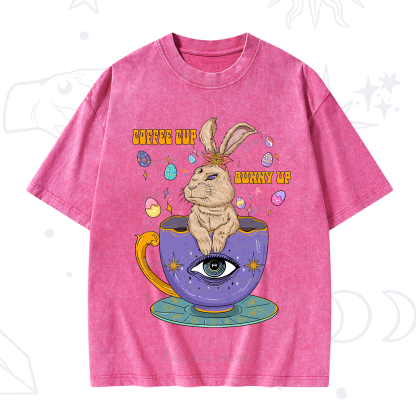 Purplehecate Coffee Cup Bunny Up Washed T-Shirt
